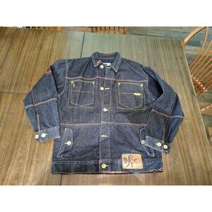 Rare Platinum Fubu Limited Edition Muhammad Ali Black Denim Jacket Large 16-18